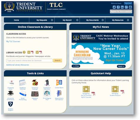 trident university student portal